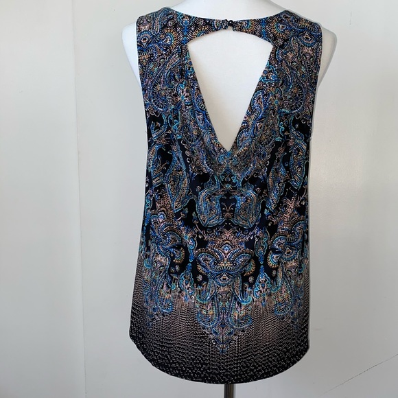 Aux Black Print Pretty Flowy Tank L - Picture 3 of 4